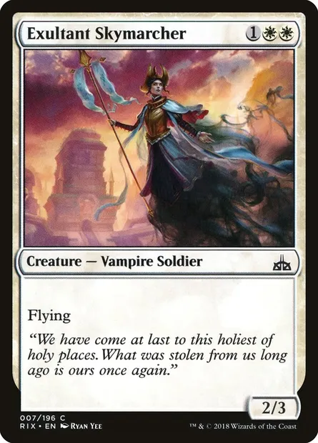 Exultant Skymarcher, Magic card RIX 7 — Rivals of Ixalan set