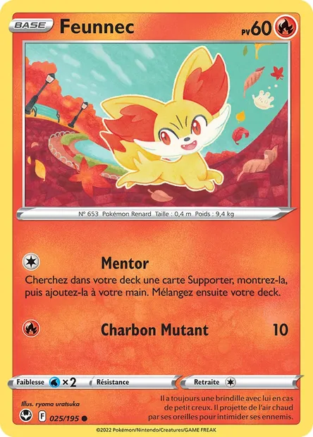 Feunnec, carte Pokémon SIT 025 — extension Tempête Argentée