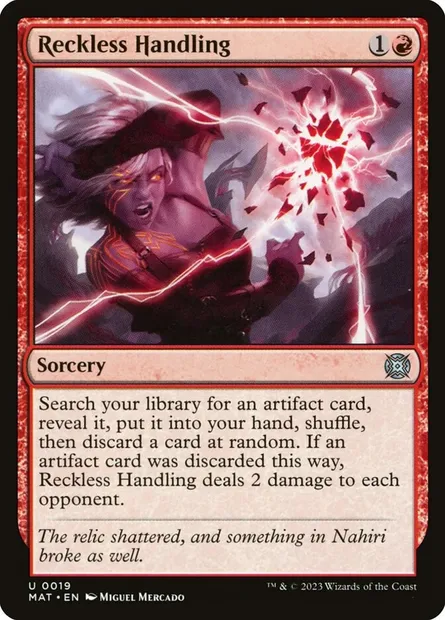 Reckless Handling, Magic card MAT 19 — March of the Machine: The Aftermath set
