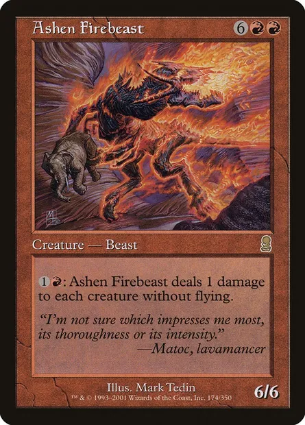 Ashen Firebeast, Magic card ODY 174 — Odyssey set