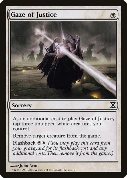 Regard de la justice, carte Magic TSP 20 — extension Spirale Temporelle