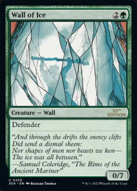 Mur de glace, carte Magic 30A 220 — extension 30th Anniversary Edition