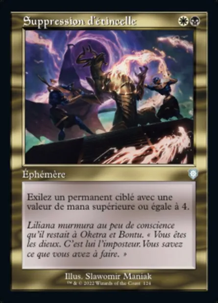 Suppression d'étincelle, carte Magic BRC 124 — extension The Brothers' War Commander
