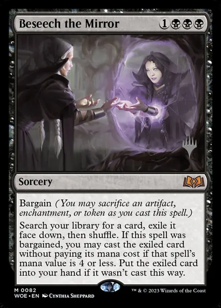 Beseech the Mirror, Magic card PWOE 82p — Wilds of Eldraine Promos set