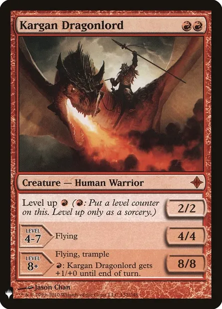 Kargan Dragonlord, Magic card PLST ROE-152 — The List set
