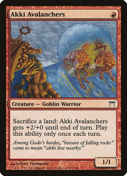 Akki Avalanchers, Magic card CHK 151 — Champions of Kamigawa set
