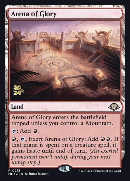 Arène de gloire, carte Magic PMH3 215s — extension Modern Horizons 3 Promos
