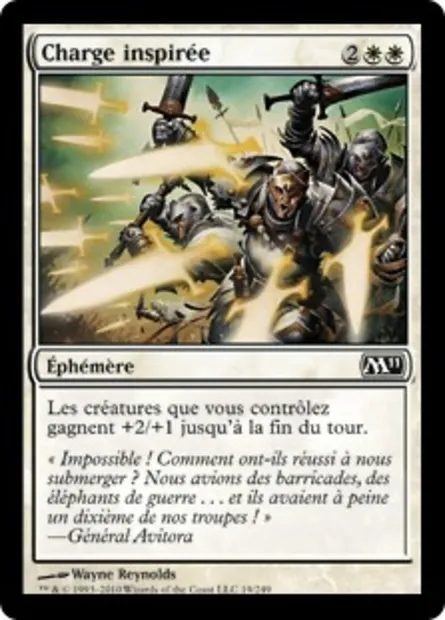 Charge inspirée, carte Magic M11 19 — extension Magic 2011