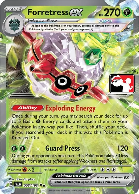Forretress ex, Pokémon card PPS 005-2 — Play! Pokémon Prize Pack Series set
