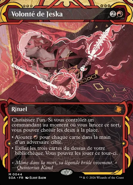 Volonté de Jeska, carte Magic SOA 44 — extension Secrets of Strixhaven Mystical Archive