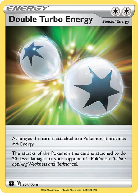 Double Turbo Energy, Pokémon card BRS 151 — Brilliant Stars set