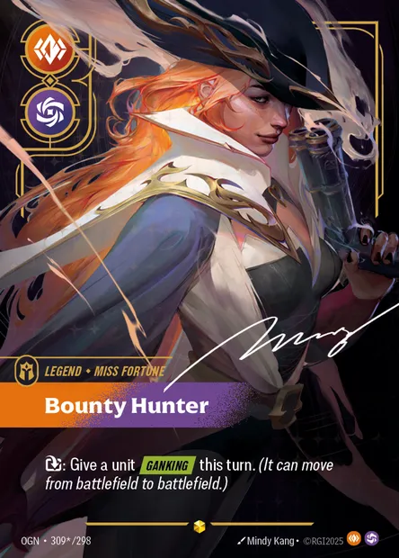 Bounty Hunter, carte Riftbound OGN 309* — extension Origins