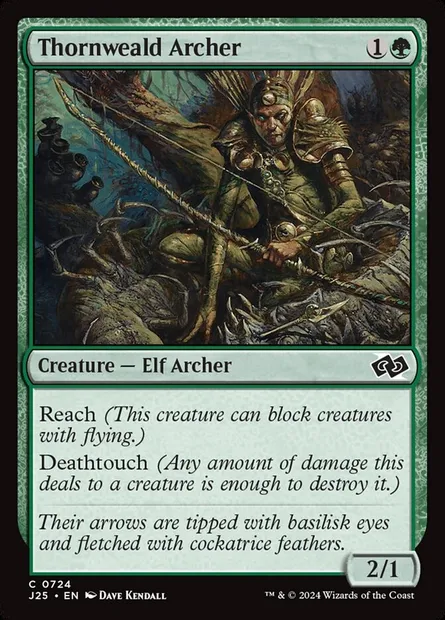 Thornweald Archer, Magic card J25 724 — Foundations Jumpstart set