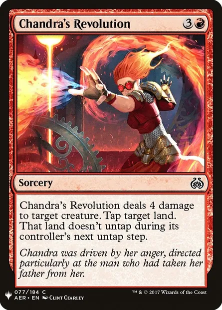 Chandra's Revolution, Magic card PLST AER-77 — The List set