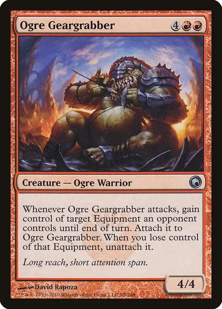 Ogre Geargrabber, Magic card SOM 99 — Scars of Mirrodin set