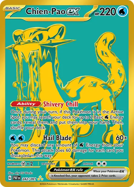 Chien-Pao ex, Pokémon card PAF 242 — Paldean Fates set