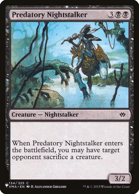 Predatory Nightstalker, Magic card PLST VMA-134 — The List set