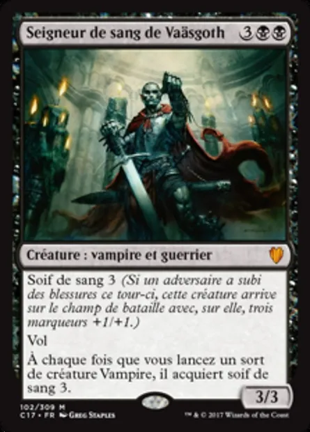 Seigneur de sang de Vaäsgoth, carte Magic C17 102 — extension Commander 2017