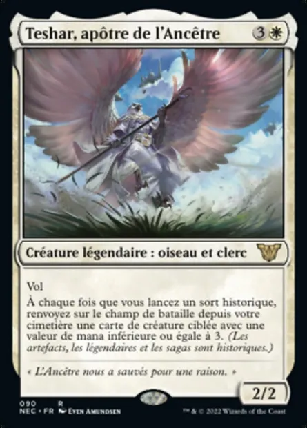 Teshar, apôtre de l'Ancêtre, carte Magic NEC 90 — extension Neon Dynasty Commander