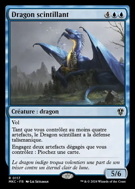Dragon scintillant, carte Magic MKC 117 — extension Murders at Karlov Manor Commander
