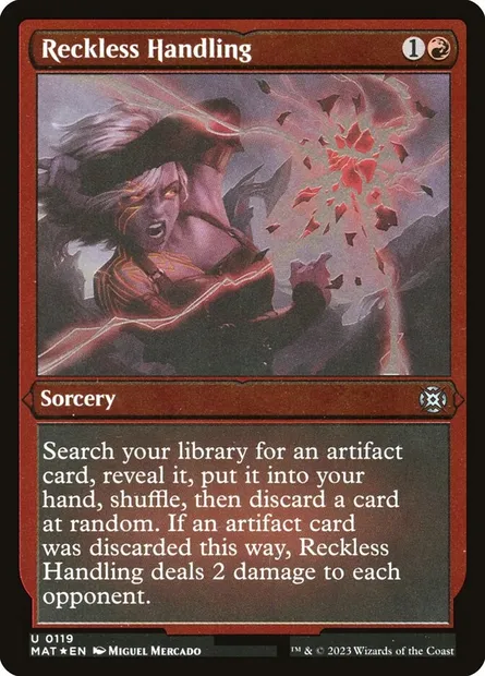 Reckless Handling, Magic card MAT 119 — March of the Machine: The Aftermath set