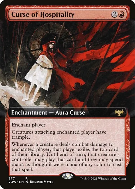 Curse of Hospitality, Magic card VOW 377 — Innistrad: Crimson Vow set