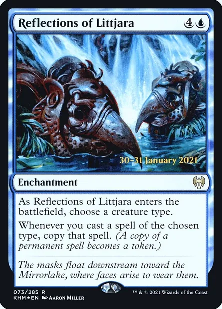 Reflections of Littjara, Magic card PKHM 73s — Kaldheim Promos set