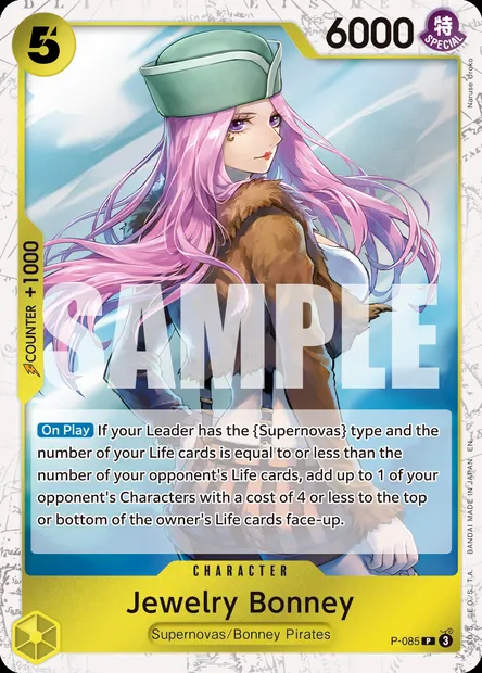 Jewelry Bonney, One Piece card P-085 — Promotion card set