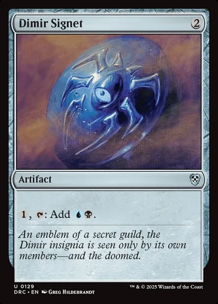Dimir Signet, Magic card DRC 129 — Aetherdrift Commander set