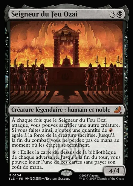 Seigneur du Feu Ozai, carte Magic TLE 104 — extension Avatar: The Last Airbender Eternal