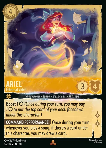 Ariel - Ethereal Voice, Disney Lorcana card CH10-017 — Whispers in the Well set
