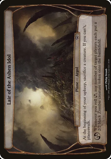 Lair of the Ashen Idol, Magic card OPC2 24 — Planechase 2012 Planes set