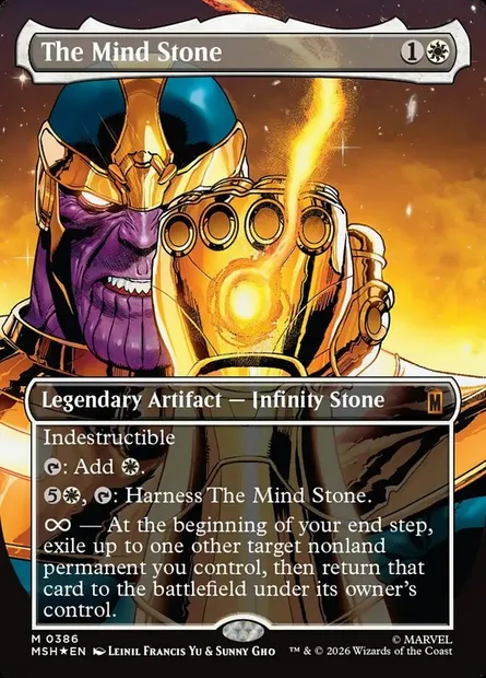 The Mind Stone, Magic card MSH 386 — Marvel Super Heroes set