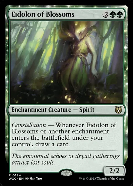 Eidolon of Blossoms, Magic card WOC 124 — Wilds of Eldraine Commander set