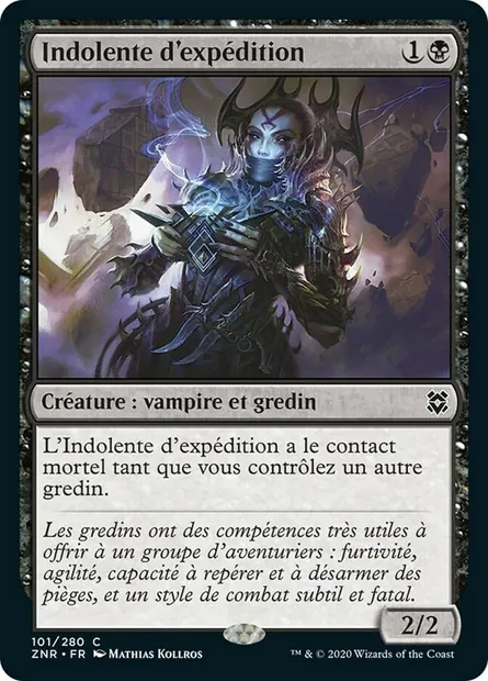 Indolente d'expédition, carte Magic ZNR 101 — extension Renaissance de Zendikar