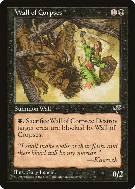 Mur de cadavres, carte Magic MIR 151 — extension Mirage