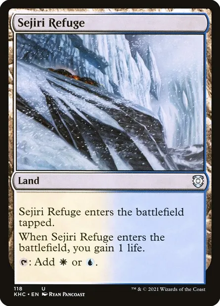 Sejiri Refuge, Magic card KHC 118 — Kaldheim Commander set