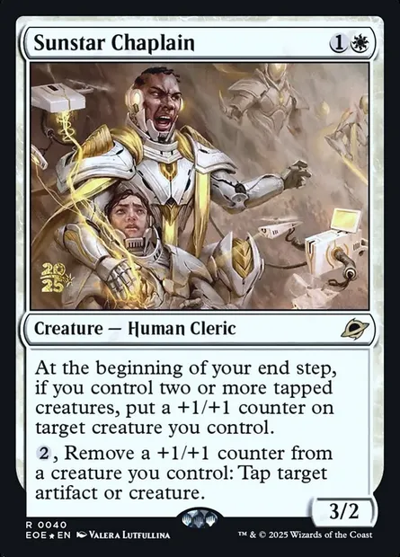 Sunstar Chaplain, Magic card PEOE 40s — Edge of Eternities Promos set