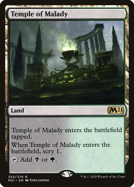 Temple of Malady, Magic card M21 253 — Core Set 2021 set