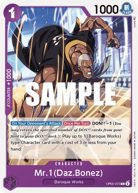 Mr.1(Daz.Bonez), One Piece card OP05-075 — AWAKENING OF THE NEW ERA set