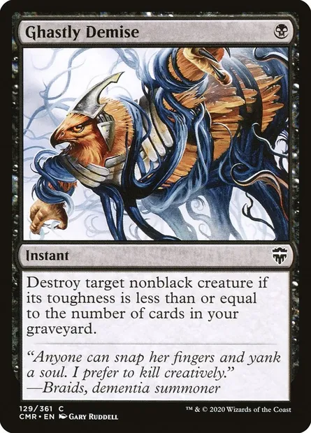 Ghastly Demise, Magic card CMR 129 — Commander Legends set