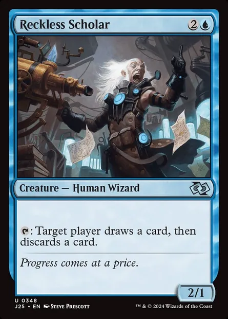 Reckless Scholar, Magic card J25 348 — Foundations Jumpstart set