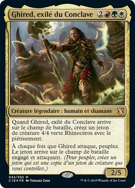 Ghired, exilé du Conclave, carte Magic C19 42 — extension Commander 2019