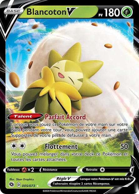 Blancoton V, carte Pokémon CPA 5 — extension La Voie du Maître