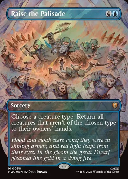 Raise the Palisade, Magic card HOC 58 — The Hobbit Eternal set