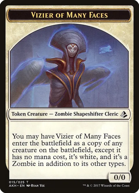 Vizier of Many Faces, Magic card TAKH 15 — Amonkhet Tokens set