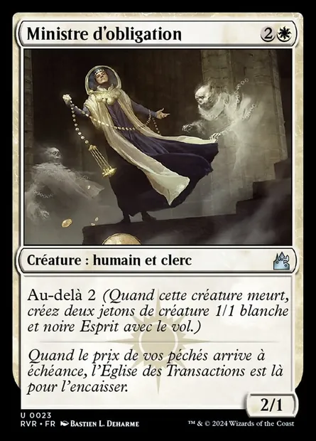 Ministre d'obligation, carte Magic RVR 23 — extension Ravnica Remastered