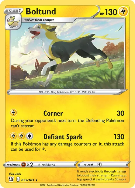 Boltund, Pokémon card BST 53 — Battle Styles set