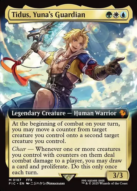 Tidus, Yuna's Guardian, Magic card FIC 187 — Final Fantasy Commander set