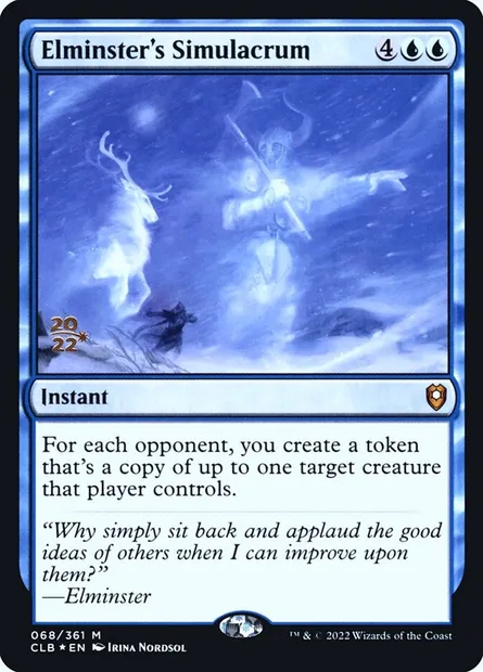 Elminster's Simulacrum, Magic card PCLB 68s — Battle for Baldur's Gate Promos set